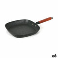Sartén Asadora con Rayas Quttin Doha Aluminio Forjado 39 x 28 x 15 cm (6 Unidades)