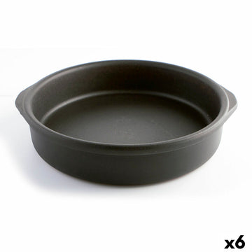 Cazuela Quid Barro Lux Negro Cerámica Ø 26 cm (6 Unidades)