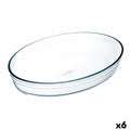 Fuente para Horno Ô Cuisine Ocuisine Vidrio Transparente Vidrio Ovalada 35 x 25 x 7 cm (6 Unidades)