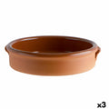 Cazuela Barro Clasico Marrón Cerámica Ø 32 cm (3 Unidades)