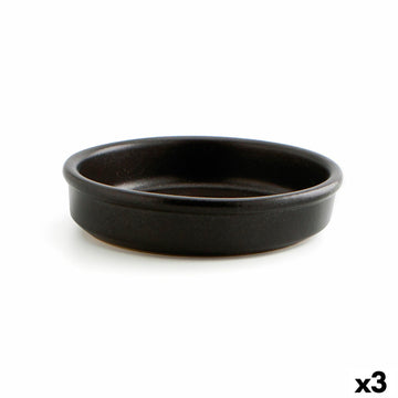 Cazuela Anaflor Barro Anaflor Negro Cerámica Barro cocido Ø 25 cm (3 Unidades)