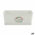Jardinera Stefanplast Blanco Plástico 13 x 11 x 28,5 cm 29 x 11 x 12,5 cm (12 Unidades)