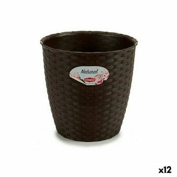 Maceta Stefanplast Chocolate Plástico 19 x 17,5 x 19 cm (12 Unidades)