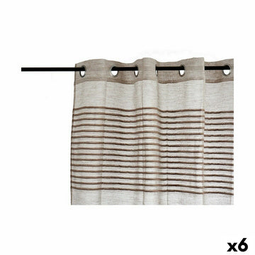Cortina Gift Decor Marrón 140 x 0,1 x 260 cm 26,5 x 42 x 5 cm Rayas (6 Unidades)