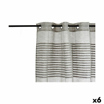 Cortina Gift Decor Gris oscuro 140 x 0,1 x 260 cm 26 x 42 x 5 cm Rayas (6 Unidades)