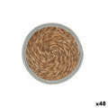 Salvamantel Gift Decor Gris Natural Fibra natural Ø 30 cm 30 x 1 x 30 cm (48 Unidades)