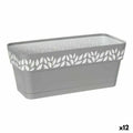 Jardinera Stefanplast Cloe Blanco Gris Plástico 13,3 x 12,3 x 29,3 cm (12 Unidades)
