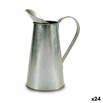 Maceta Ibergarden Plateado Zinc Patrón Lechera 17 x 21,5 x 11,3 cm (24 Unidades)