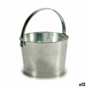 Maceta Ibergarden Plateado Zinc Cubo 25 x 30 x 26,5 cm 27 x 30 x 25 cm (12 Unidades)
