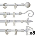 Barra para Cortinas Gift Decor Extensible 170 - 320 cm (8 Unidades)
