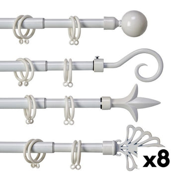 Barra para Cortinas Gift Decor Extensible 170 - 320 cm (8 Unidades)