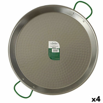 Paellera La Dehesa Plateado Acero Pulido Ø 60 cm 73 x 6 x 59 cm 59 x 6 x 73 cm (4 Unidades)