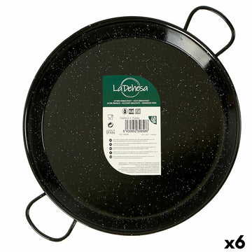 Paellera La Dehesa Negro Acero Esmaltado Ø 34 cm 45 x 5,5 x 34 cm (6 Unidades)