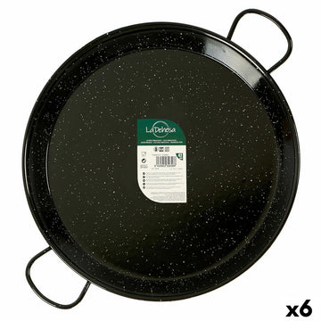Paellera La Dehesa Negro Acero Esmaltado Ø 42 cm 54 x 6 x 42 cm (6 Unidades)