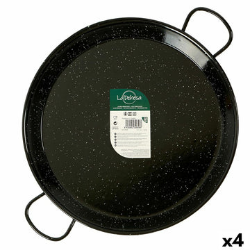 Paellera La Dehesa Negro Acero Esmaltado Ø 50 cm 64 x 6 x 54 cm (4 Unidades)