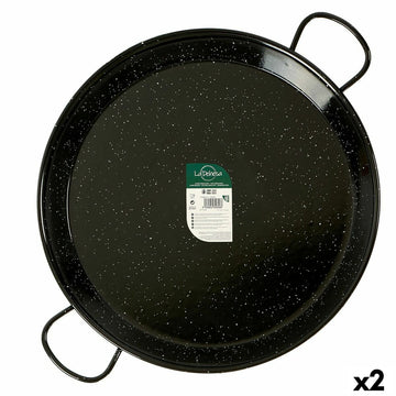 Paellera La Dehesa Negro Acero Esmaltado Ø 70 cm 86 x 6 x 70 cm (2 Unidades)