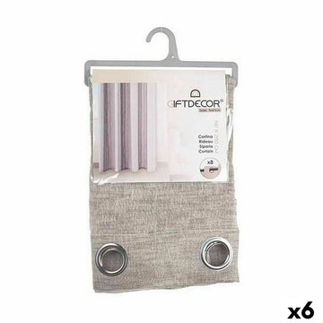 Cortina Gift Decor Marrón 140 x 0,1 x 260 cm (6 Unidades)