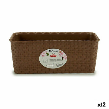 Jardinera Stefanplast Marrón PVC 13 x 11 x 28,5 cm 29 x 11 x 12,5 cm (12 Unidades)