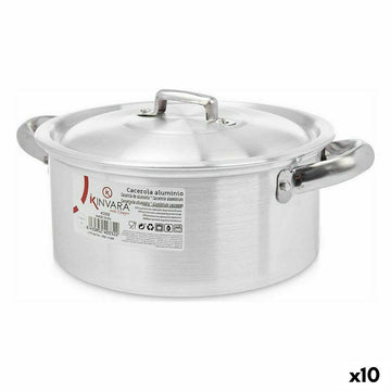 Cacerola Con Tapa Kinvara Plateado 25 x 11,5 x 18 cm 18 x 11,5 x 25 cm (10 Unidades)