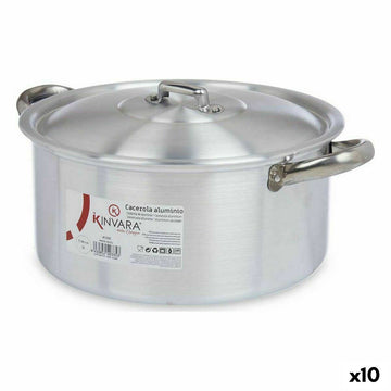 Cacerola Con Tapa Kinvara Plateado 5 L 33 x 14,5 x 26 cm (10 Unidades)