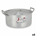 Cacerola Con Tapa Kinvara Plateado 6,5 L 35 x 16 x 28 cm (6 Unidades)