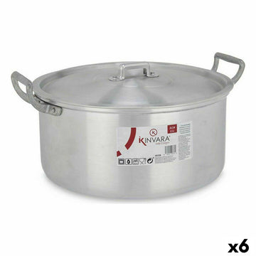 Cacerola Con Tapa Kinvara Plateado 6,5 L 35 x 16 x 28 cm (6 Unidades)
