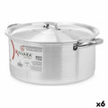Cacerola Con Tapa Kinvara Plateado 8 L 38 x 16 x 30,5 cm (6 Unidades)