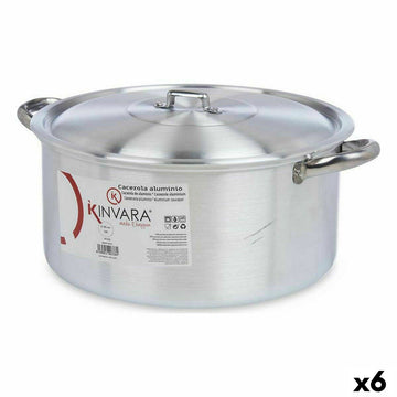 Cacerola Con Tapa Kinvara Plateado 10 L 40 x 18 x 32 cm 40 x 18 x 32,3 cm (6 Unidades)