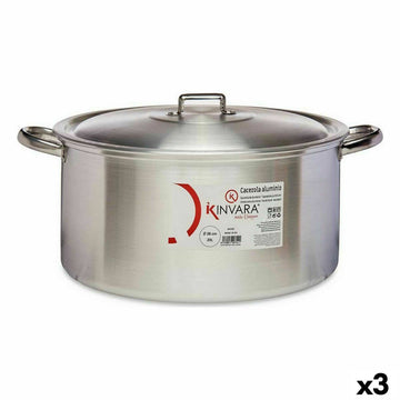 Cacerola Con Tapa Kinvara Plateado 20 L 51 x 23 x 41 cm (3 Unidades)