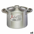 Olla con Tapa Kinvara Plateado Aluminio 16 x 14 x 21 cm 20 x 14 x 16 cm Ø 14 cm (6 Unidades)