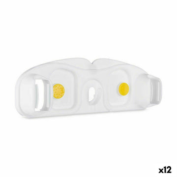 Soporte para Escobas de Pared Blanco Gris Polipropileno 30 x 4,5 x 10 cm (12 Unidades)
