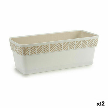 Jardinera Stefanplast Orfeo Blanco Plástico 18,5 x 17 x 49,3 cm (12 Unidades)