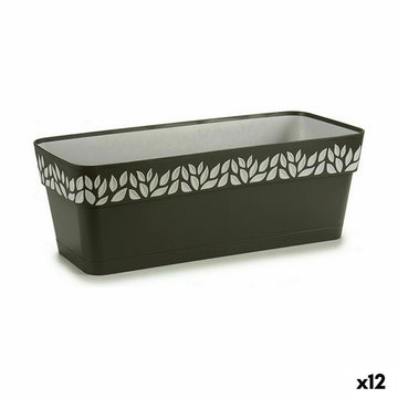 Jardinera Stefanplast Cloe Antracita Plástico 49,5 x 17 x 19 cm (12 Unidades)