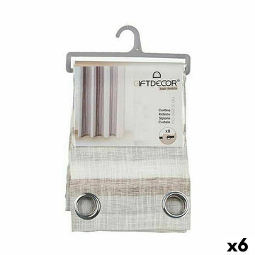 Cortina Gift Decor Gris oscuro 140 x 0,1 x 260 cm Rayas (6 Unidades)