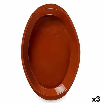Fuente para Horno La Dehesa Barro cocido 45 x 6,5 x 27 cm (3 Unidades)