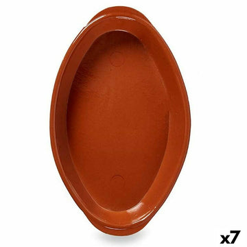 Fuente para Horno La Dehesa Barro cocido 39,5 x 5,5 x 24 cm 39 x 5,5 x 23 cm (7 Unidades)