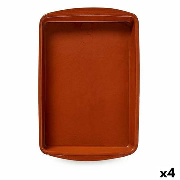 Fuente para Horno La Dehesa Barro cocido 40 x 5 x 26,5 cm (4 Unidades)