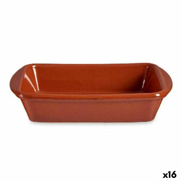 Fuente para Horno La Dehesa Barro cocido Rectangular 14,5 x 4 x 20 cm 20 x 4 x 14,5 cm (16 Unidades)