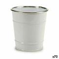 Macetero Ibergarden Blanco Plateado Zinc Cubo 10,5 x 10,5 x 10,5 cm (72 Unidades)