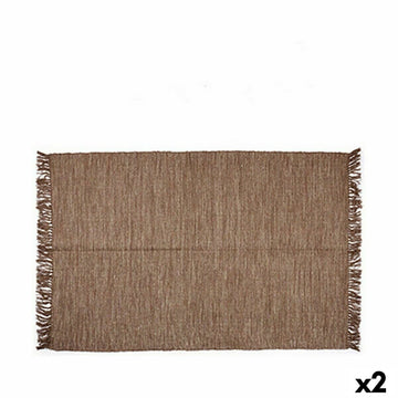 Alfombra Gift Decor Marrón 180 x 120 cm (2 Unidades)