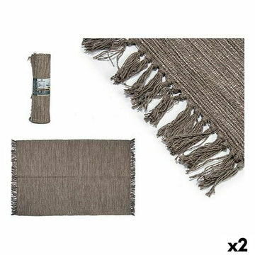 Alfombra Gift Decor Marrón 120 x 80 x 1 cm 10 x 40 x 10 cm (2 Unidades)