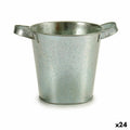 Macetero Ibergarden Plateado Zinc Cubo 20 x 14 x 16,2 cm (24 Unidades)
