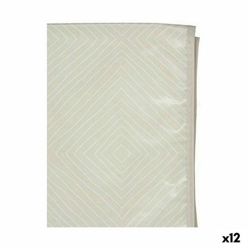 Mantel Amarillo Blanco Beige Hule Rombos 140 x 140 cm (12 Unidades)