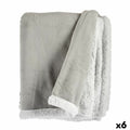 Manta Gift Decor Blanco Gris claro 130 x 1 x 170 cm (6 Unidades)