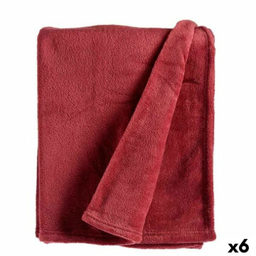 Manta Gift Decor Rosa oscuro 150 x 0,5 x 200 cm (6 Unidades)