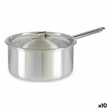 Cazo con Tapa Kinvara Plateado Aluminio Ø 24 cm 5 L 43 x 15,5 x 26 cm 26 x 15,5 x 43 cm (10 Unidades)