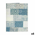 Mantel antimanchas Kinvara Azul Loneta Antimanchas Azulejo 140 x 180 cm (6 Unidades)