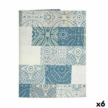 Mantel antimanchas Kinvara Azul Loneta Antimanchas Azulejo 140 x 180 cm (6 Unidades)