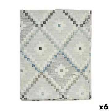 Mantel antimanchas Kinvara Azul Loneta Antimanchas Rombos 140 x 180 cm (6 Unidades)