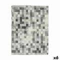 Mantel antimanchas Kinvara Gris Loneta Antimanchas Cuadros 140 x 180 cm (6 Unidades)